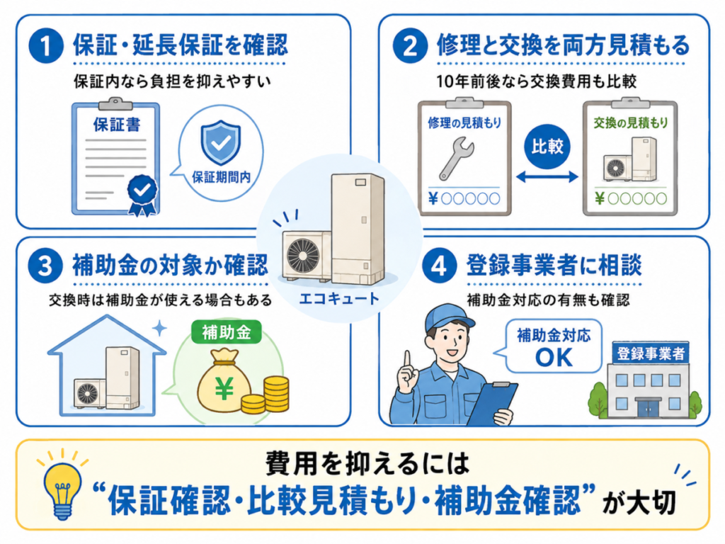 エコキュートの故障費用を抑える方法
